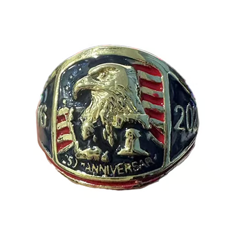 🎖️250. évforduló 1776–2026 Emlék sas gyűrű🦅