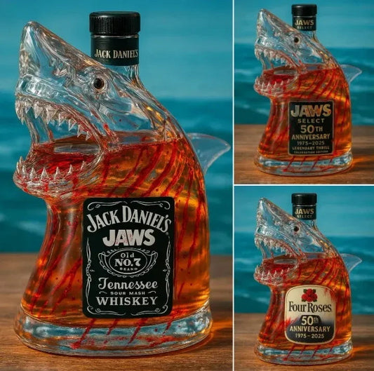 Jaws évfordulós kiadású whiskysüveg