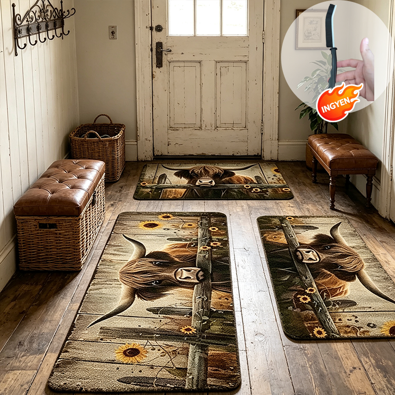 🏠 50% kedvezmény🧵Elegáns szőtt futószőnyeg – Poliészter – Csúszásmentes – Gyorsan nedvszívó 🚪