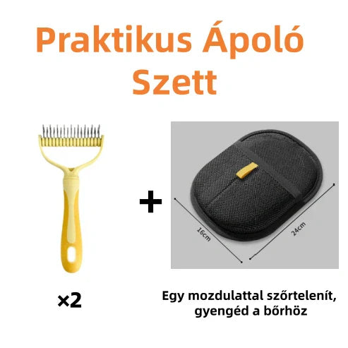 🐾 Kétoldalas állatfésű – gyors és hatékony! ✨