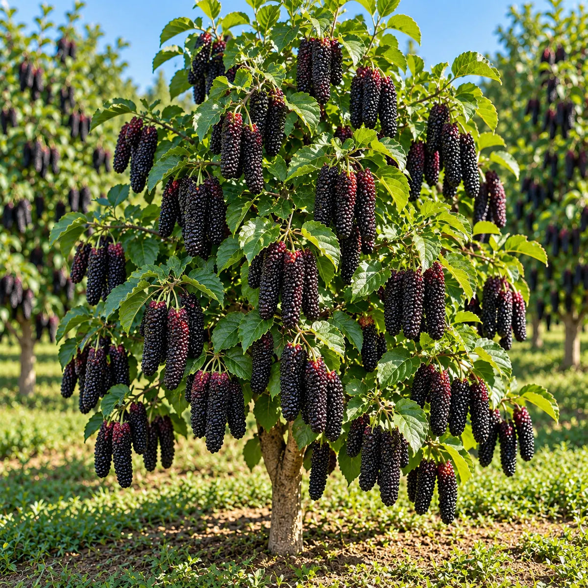 🌳 Giant Red & Black Mulberry Tree Saplings – Grow Sweet Berries at Home 🌿