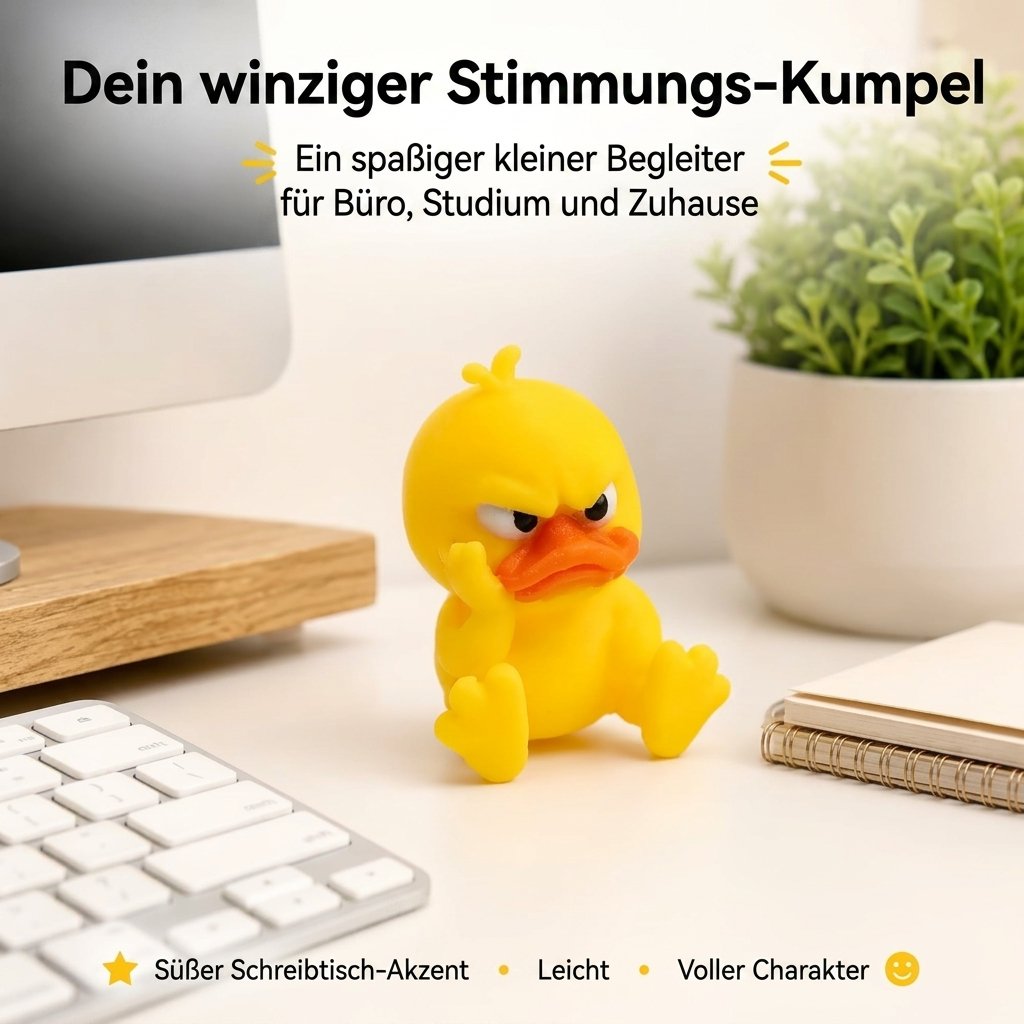 😠 Angry Duck asztali figura – Dobj fel egy vagányságot az asztalodra! 🐥