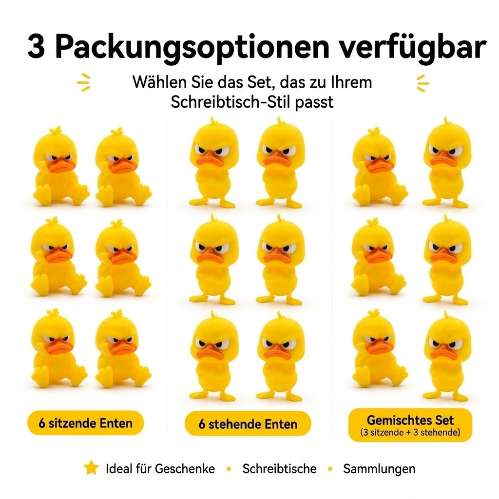 😠 Angry Duck asztali figura – Dobj fel egy vagányságot az asztalodra! 🐥