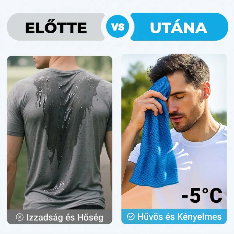 ❄️ Maradjon hűvösen azonnal bárhol – Azonnali hűsítő törölköző (hordozható, összecsukható, többfunkciós)  🌞
