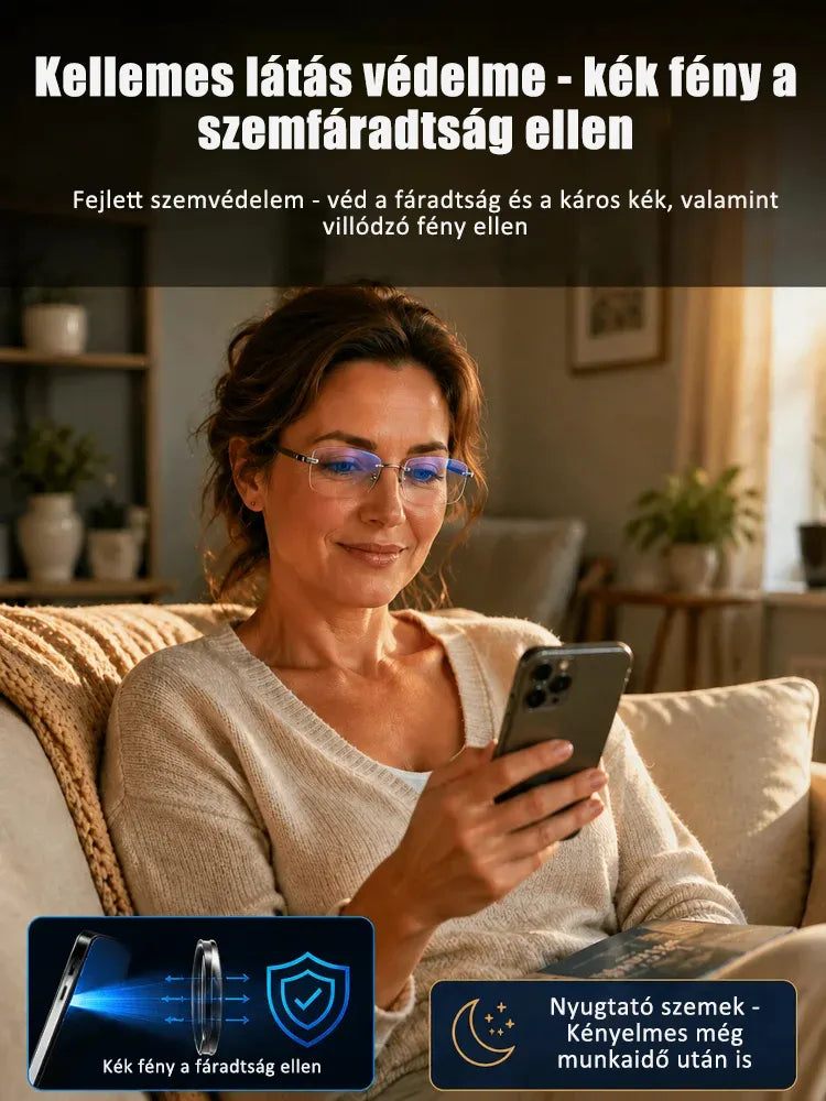 Ultrakönnyű, gyémánt alakú keret nélküli szemüveg
