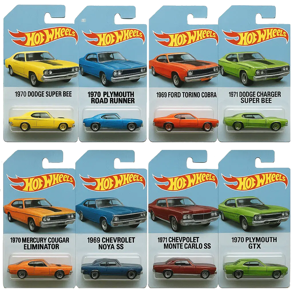 🔥Kiváló ajánlat - 50% kedvezmény🔥 - 🚗Hot Wheels Muscle játékautó adventi naptár - 24 nap 2025🎄