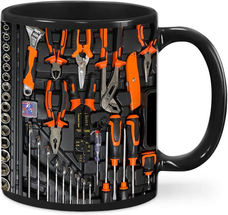 ⚡CYBER HÉTFŐI AKCIÓ🔧⚡Mechanikus Szerszámosláda Bögre🍵