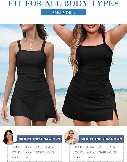 🔥👙Női kétrészes tankini fürdőruhák hasvékonyító hatással