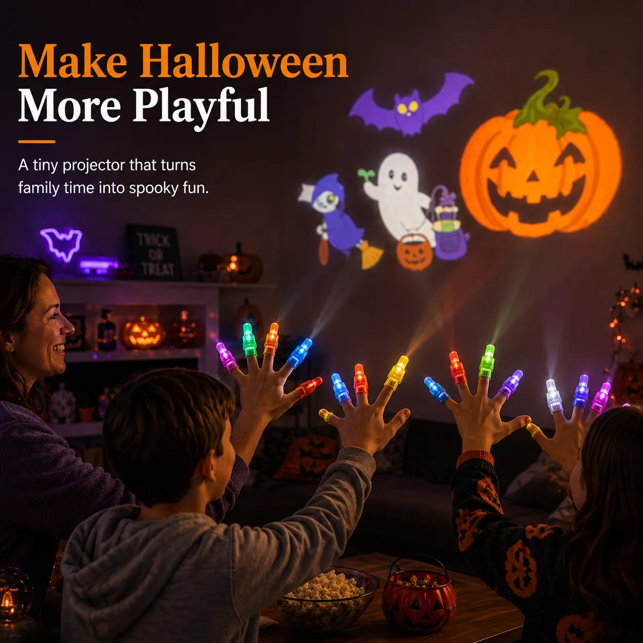 🎃36 db-os Halloween ujjfény-projektor - Mini mintaprojektor
