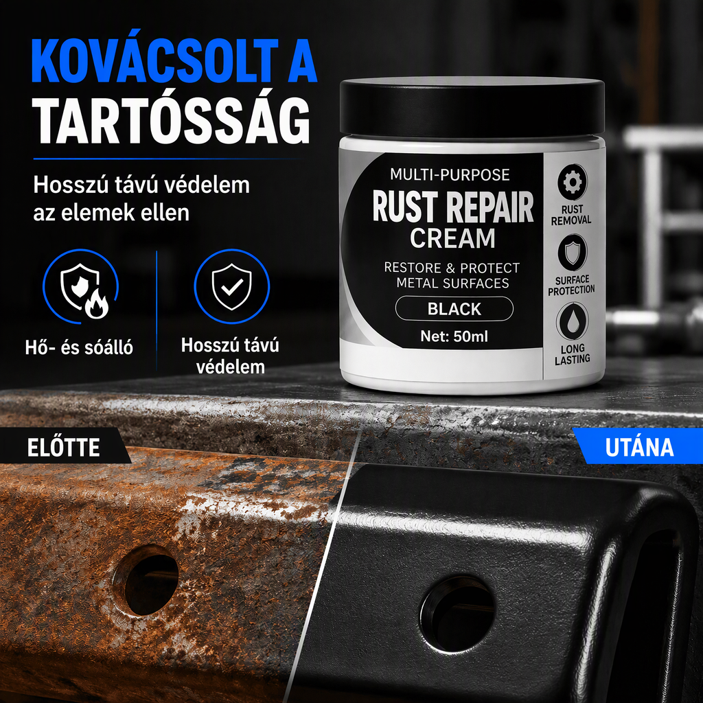 🚗 Rozsda javító krém autóhoz és háztartási fémhez – Könnyű felhasználás, hatékony rozsda eltávolítás