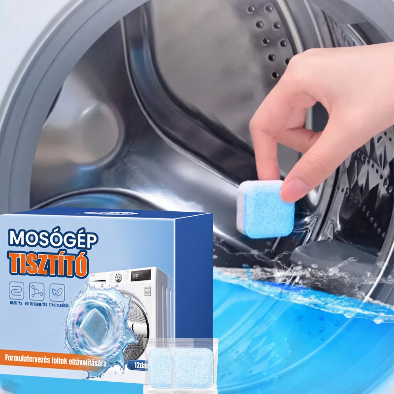 🔥 Mosógép tisztító tabletta – ✨ Mélyreható, fertőtlenítő mosás és zökkenőmentes, friss otthoni környezet 🛡️👕