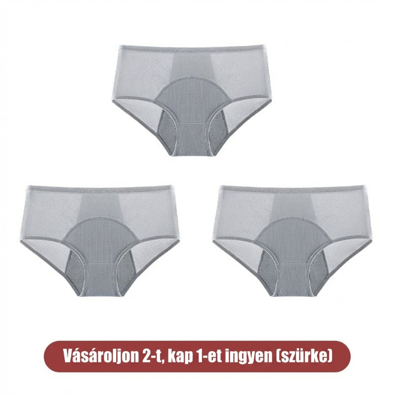 🍃 Magas derékú, elöl-hátul szivárgásgátló higiéniai bugyi, hatékonyan megakadályozza az oldalirányú szivárgást