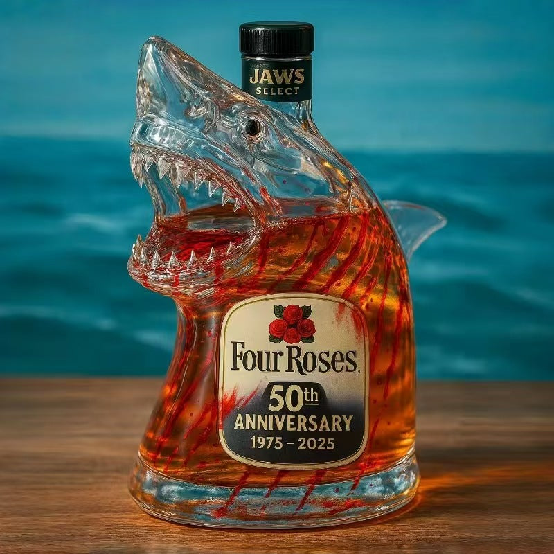Jaws évfordulós kiadású whiskysüveg