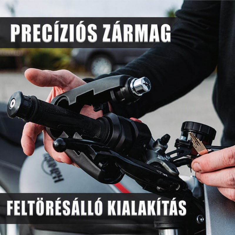 🚲 Egy zár, három zár hatása! Ötvözetből készült gázkar-zár és riasztó egyben