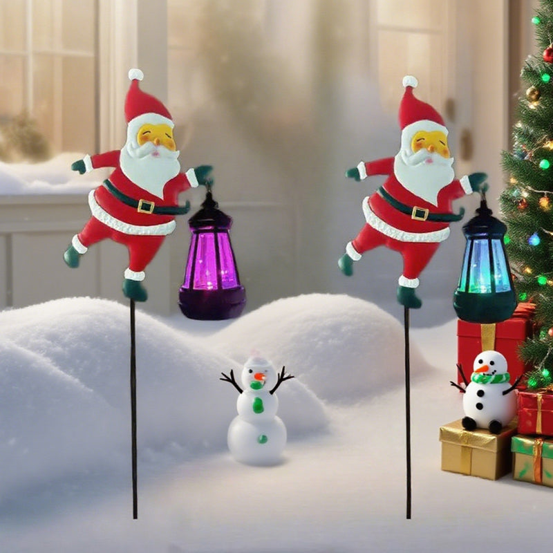 🎅 Mikulás napelemes lámpa - Varázslatos fény tölti be kertedet ünnepi ragyogással. ✨