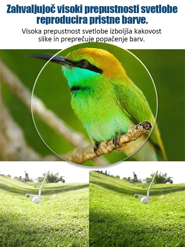 Očala, ki spreminjajo barvo, s filtriranjem modre svetlobe za preprečevanje prezbiopije