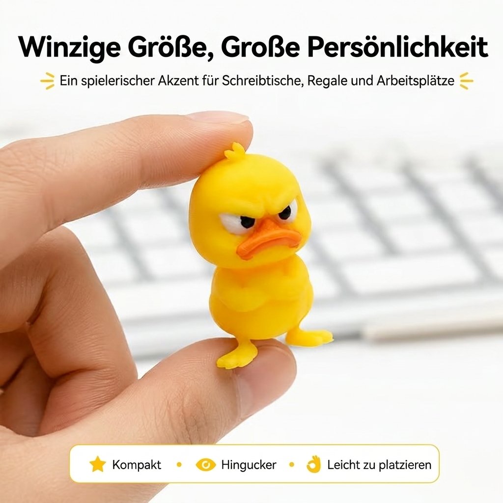 😠 Angry Duck asztali figura – Dobj fel egy vagányságot az asztalodra! 🐥