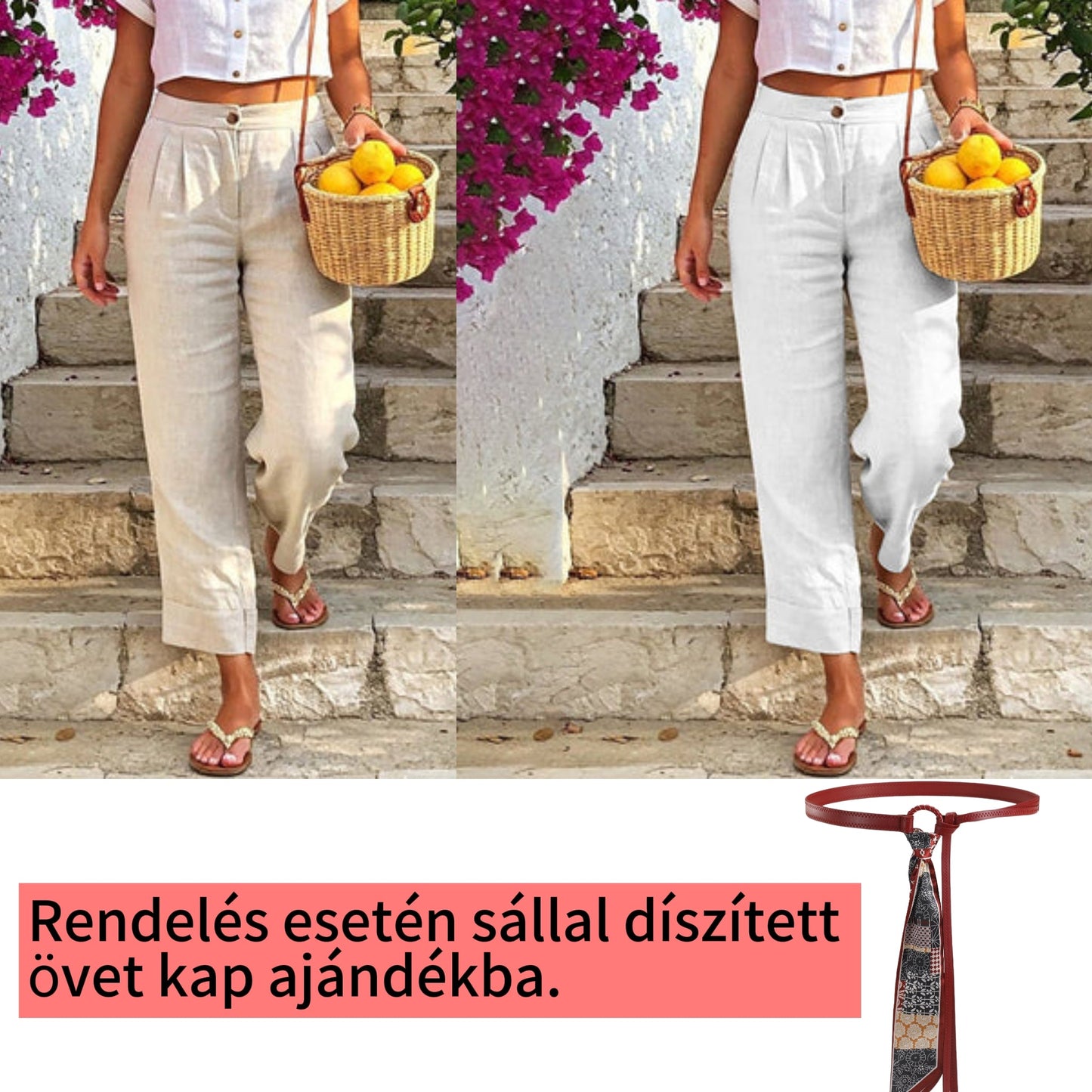 Abszolút must-have🔥👖 Könnyű, lenvászon keverékből készült nadrág – folyékony eséssel és klasszikus egyenes szárral, ideális munkához vagy hétvégére