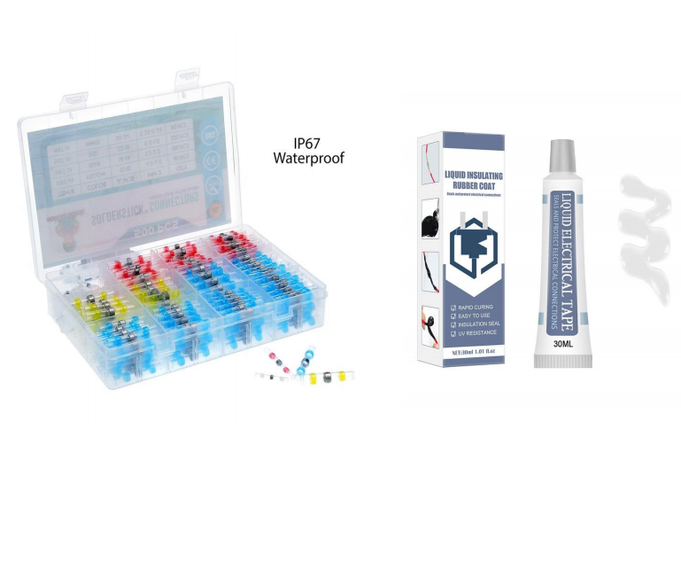 Sada vodotěsných pájecích konektorů