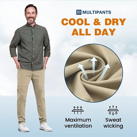 👖🔥 MultiPants – Extra Rugalmas & Strapabíró Sokzsebes Férfi Cargo Nadrág | Maximális Kényelem