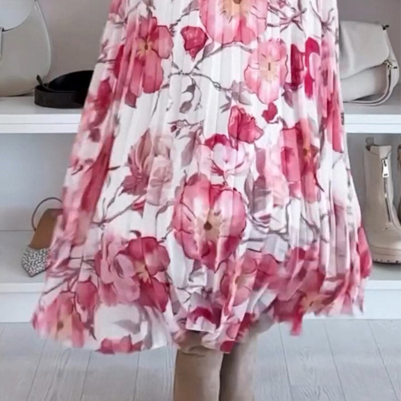 🌸Virágos felső nyitott vállakkal és kétrészes szett maxi szoknyával