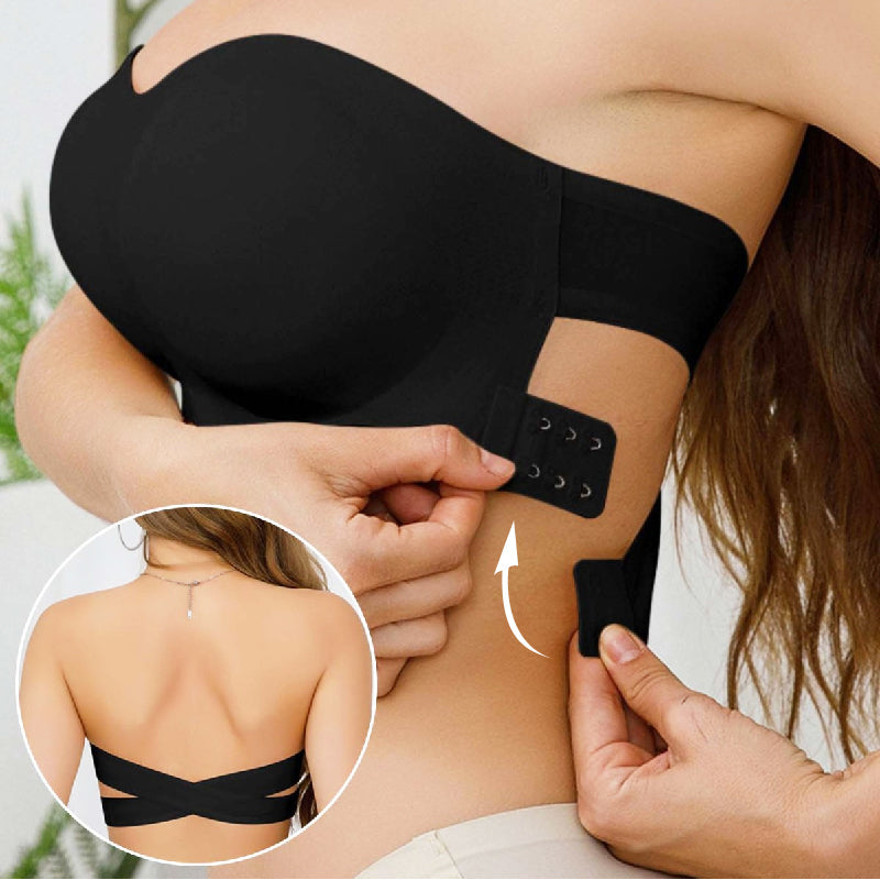 🔥👙Női pánt nélküli melltartó, csúszásgátló, oldalsó keresztpánttal