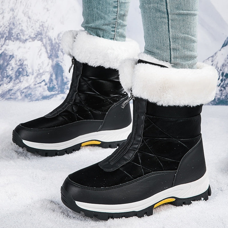 【EU36-42】❄️Téli női PU csizma pamut és polár béléssel