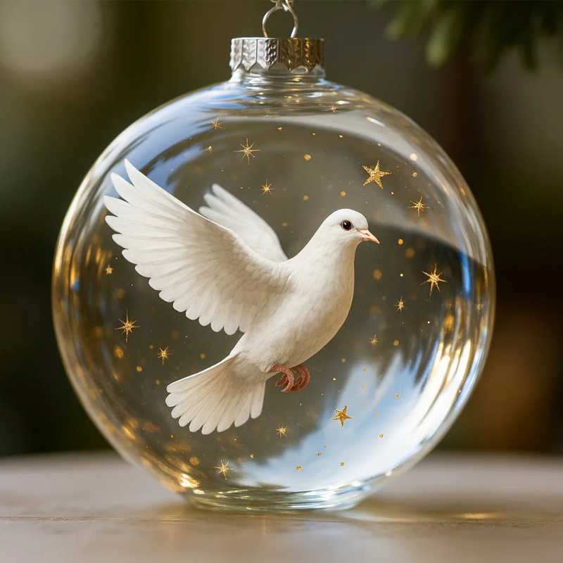 Gömb alakú üvegdíszek - Hiperrealisztikus állatmotívumok