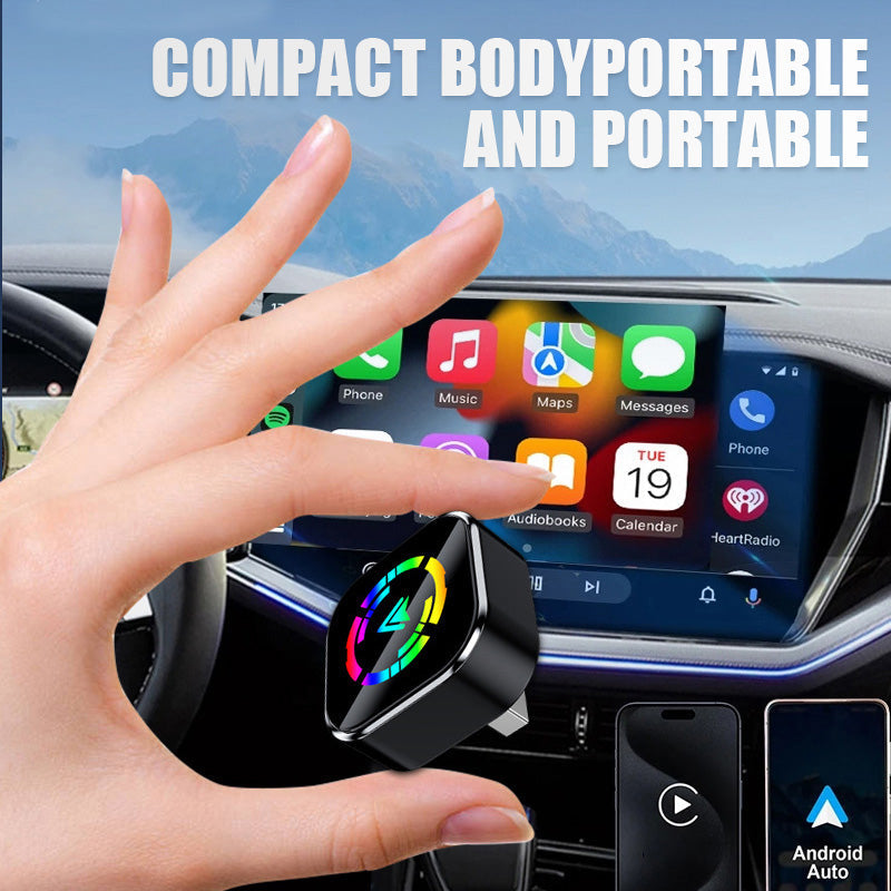 2 az 1-ben vezeték nélküli adapter iPhone és Android Auto eszközökhöz