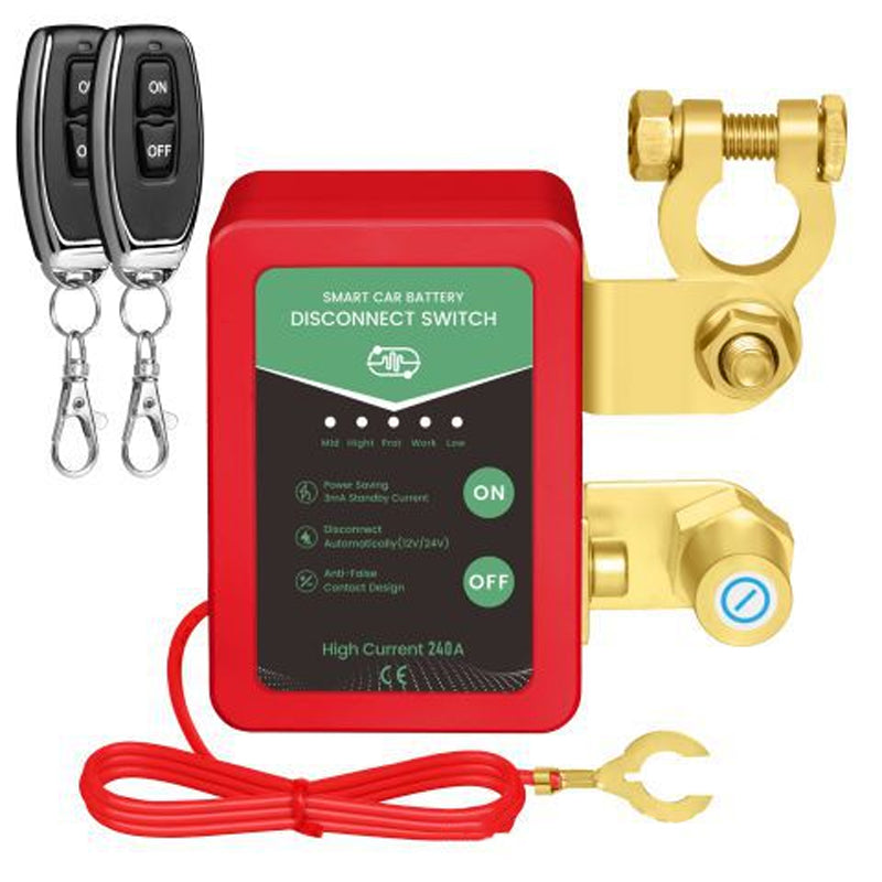 🚗⚡Távirányítású 12V/24V-os autóakkumulátor-leválasztó kapcsoló🔋