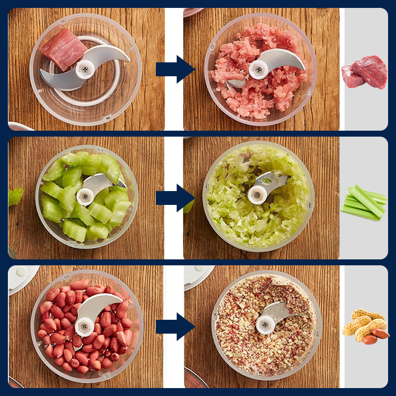 Hatékony, nagy kapacitású elektromos aprító