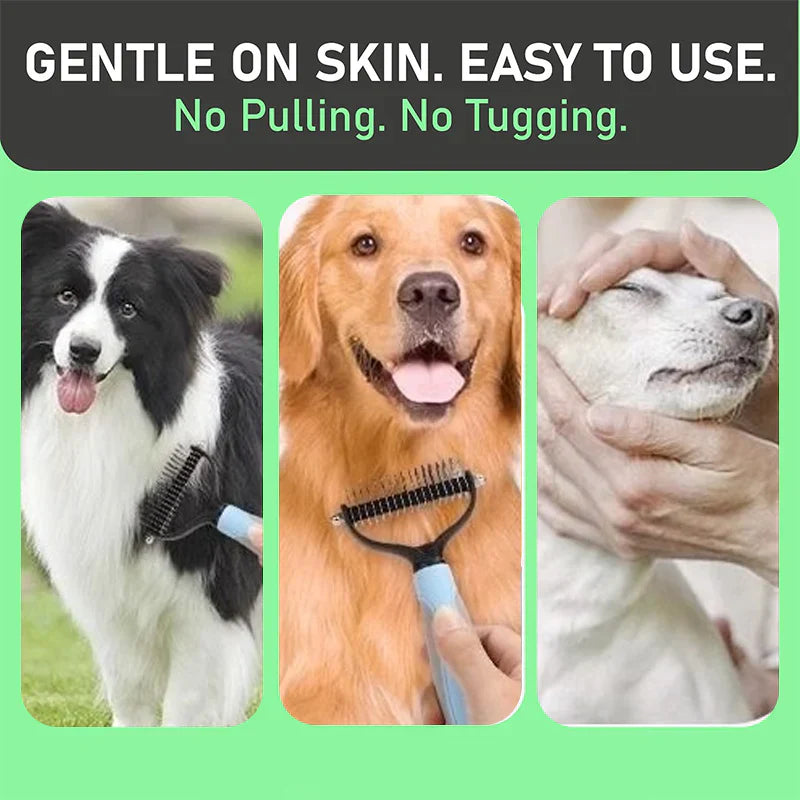 😺🐶1+1 ingyen🧹 Kétoldalas fésű macskáknak és kutyáknak egyaránt🐾