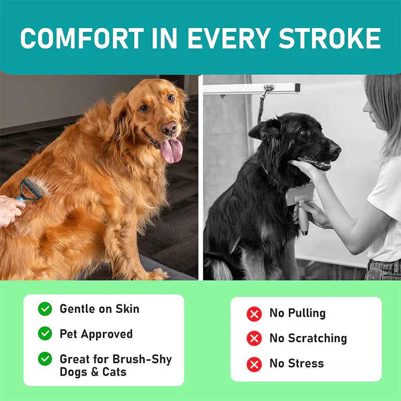 😺🐶1+1 ingyen🧹 Kétoldalas fésű macskáknak és kutyáknak egyaránt🐾