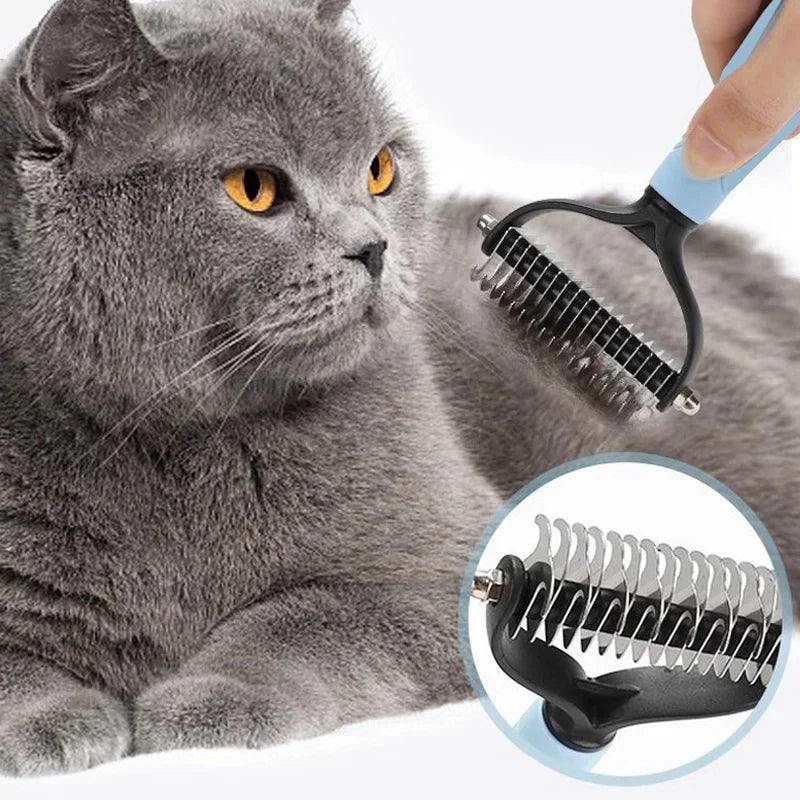 😺🐶1+1 ingyen🧹 Kétoldalas fésű macskáknak és kutyáknak egyaránt🐾