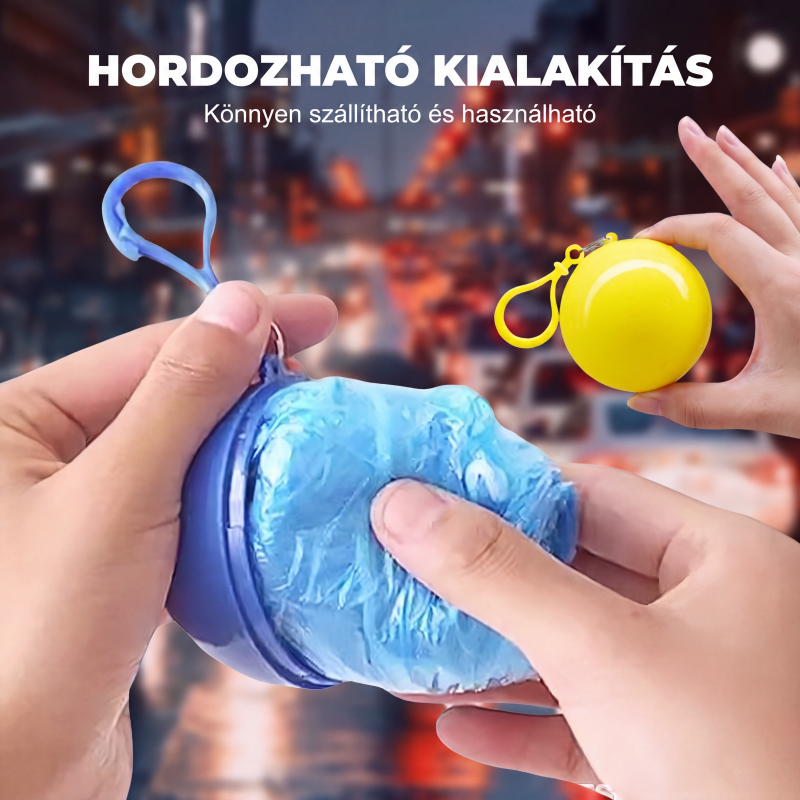 🌧️ Hordozható, egyszer használatos esőkabát – könnyű és hordozható kialakítás🏕️