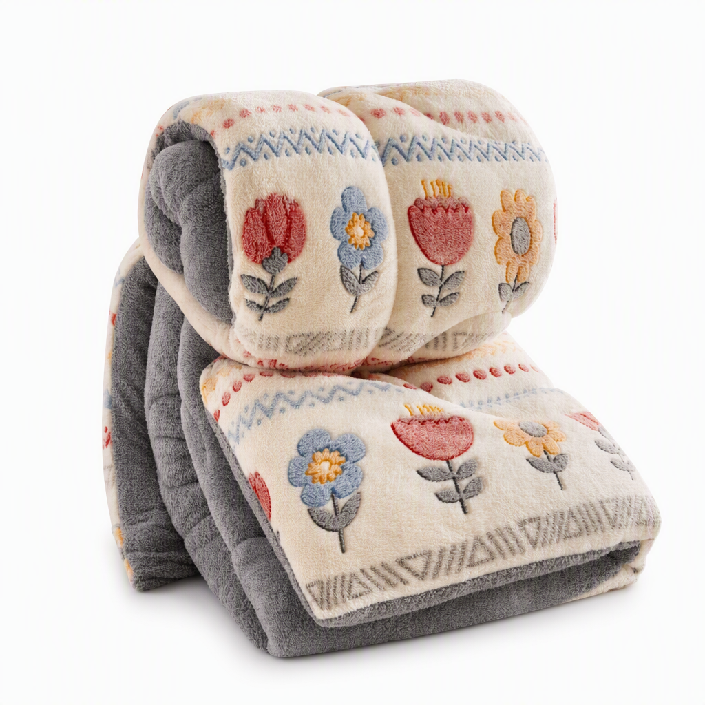 🛏️ Double-Sided Sherpa Fleece Comforter – Vastag, meleg téli paplan, puha bársonyos tapintással ❄️
