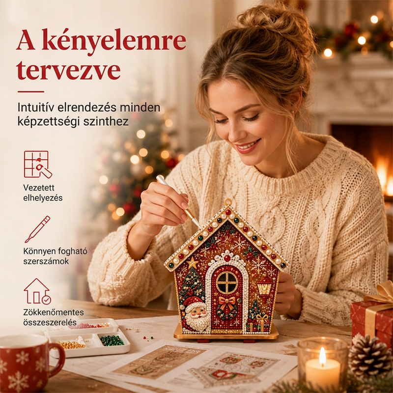👨‍👩‍👧‍👦50% kedvezmény🎄 3D gyöngyös karácsonyi díszkészlet✨