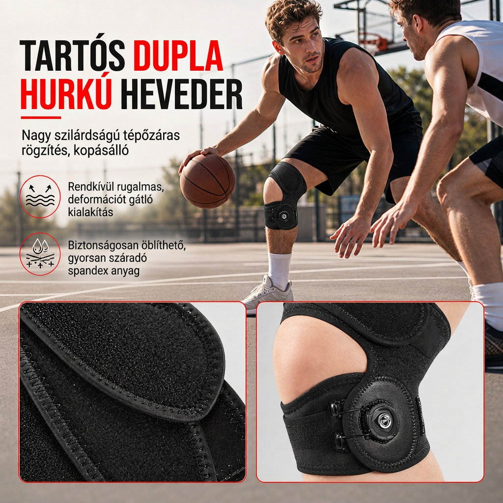 🦵 Állítható szilikon patella stabilizáló pánt – Térdvédelem futáshoz, edzéshez és lépcsőzéshez ✨