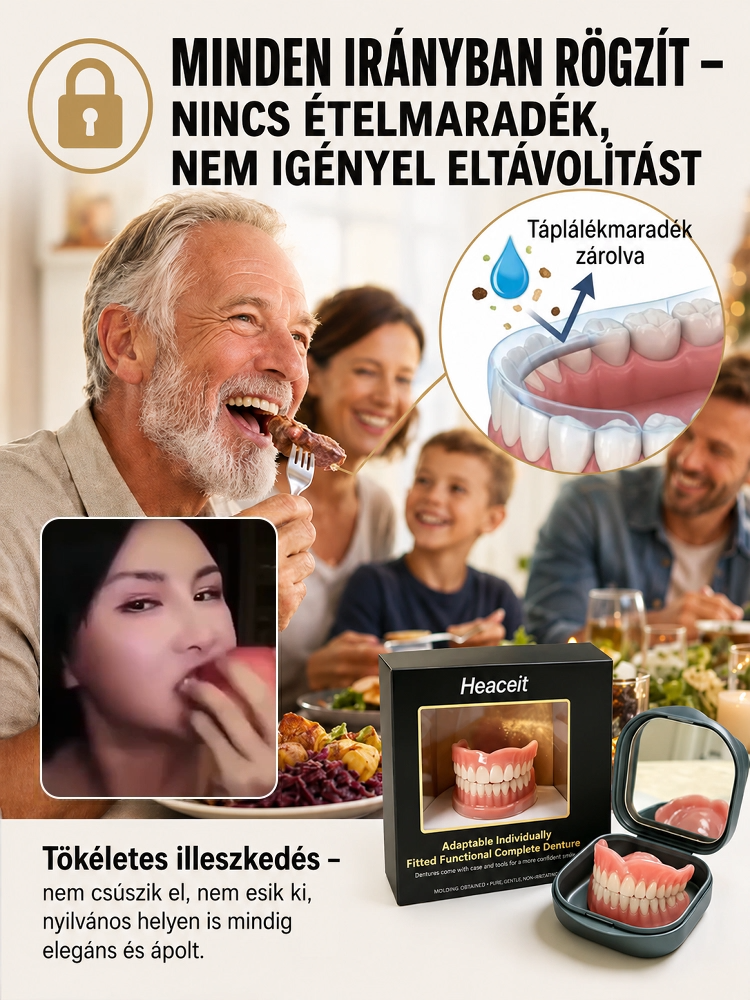 Hordozható műfogsor készlet